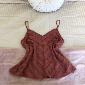 Free People eyelash fringe tank